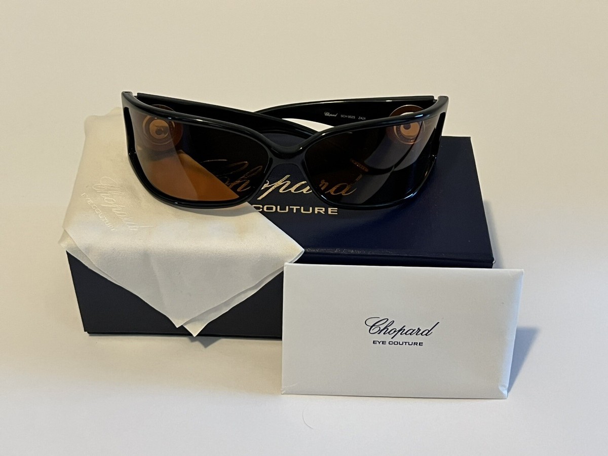 Chopard Happy Diamonds Crystal Black Frame Sunglasses Italy UK