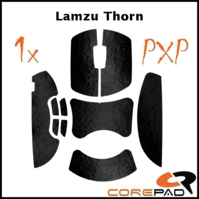 Corepad PXP Grips schwarz Lamzu Thorn Selbstklebende Maus Grip Tapes Aufkleber