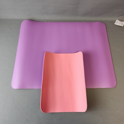 Mausmatte - groß 2 Stück - PU-Leder - YSAGI - lila + rosa neu/versiegelt - kostenloser Versand
