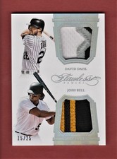 2017 Flawless Dual GAME USED MATERIALS David DAHL/Josh BELL RC 15/25 