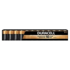 Duracell Coppertop D Alkaline Batteries, Long-Lasting Power for Devices, 12-Pack