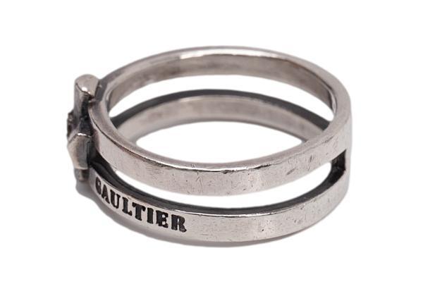 アクセサリー JEAN PAUL GAULTIER RING silver 925 Jean Paul GAULTIER Silver 925 Center Stone Cross Ring Size