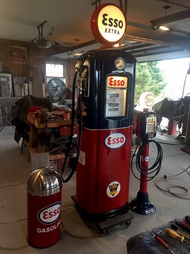 Vintage Esso Bennett Gas Pump Eco Air 