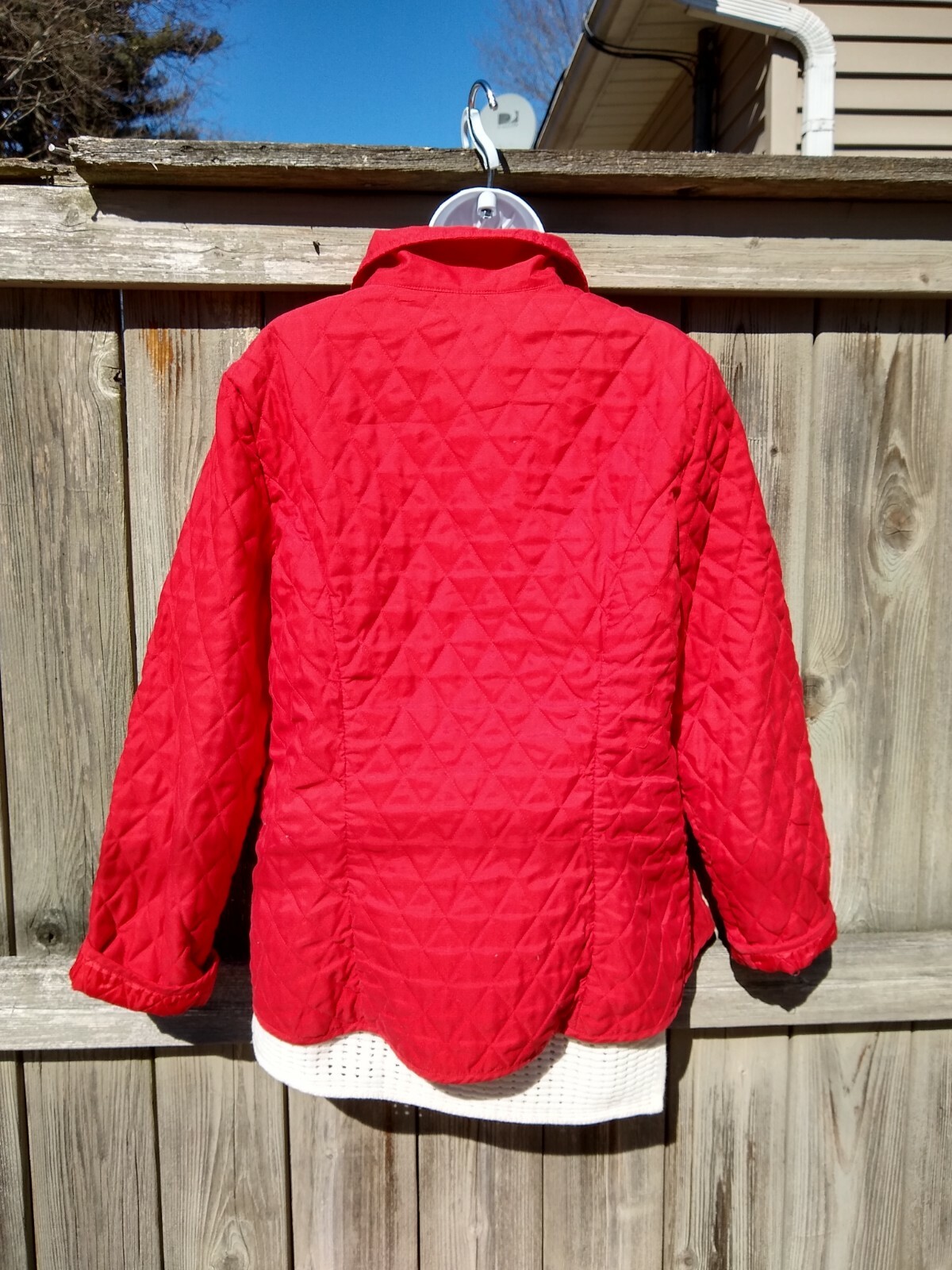 PENDLETON Diamond Quilted Jacket RED Button Snap … - image 5
