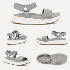 UGG Aissa Light Grey & White Strappy Platform Sandals – 6/36 EUC