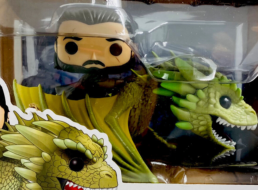 Funko Pop! Rides: Game of Thrones #67 Jon Snow w/Rhaegal Vinyl Figures - New.
