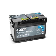 Car Battery EA722 Exide Premium 12V 72Ah 720CCA Type 100P 606777090 4A0915105E