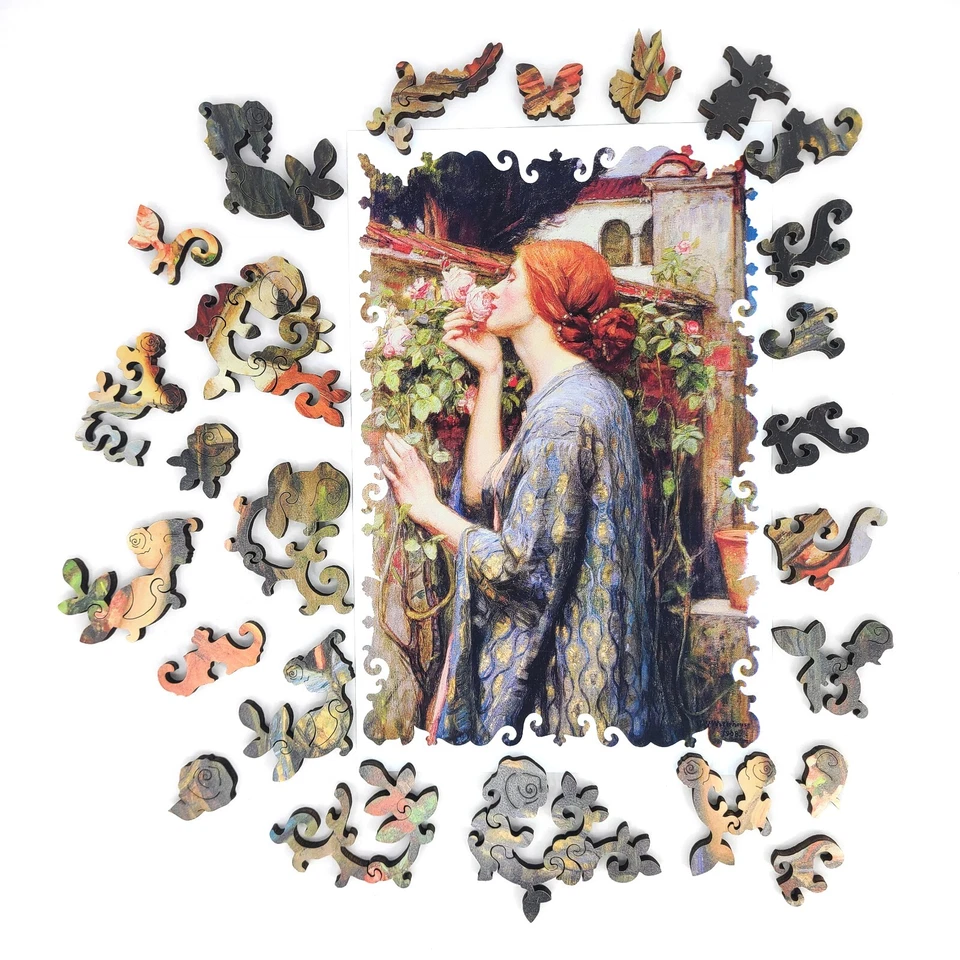 Wooden Jigsaw Puzzle for Adults by FoxSmartBox - 200 pcs - The Soul of The Rose - Image 4 of 4