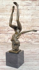 Hautfarben Mädchen 100% Hot Guss Groß Bronze Statue Koch Marmor Heim Dekor Kunst