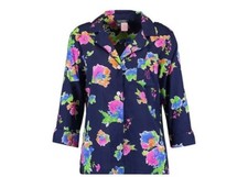 Lauren Ralph Lauren Women's Pajama TOP ONLY Spring Floral Navy Blue Small NWT