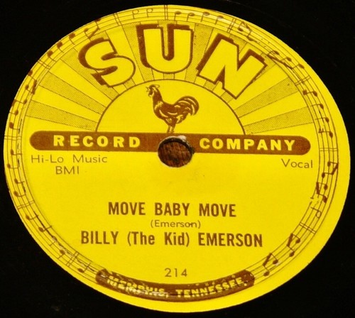 BILLY EMERSON ~ MOVE BABY b/w WHEN IT RAINS ~ USA SUN 78 RPM EX+ EXCELLENT PLUS - Picture 4 of 4