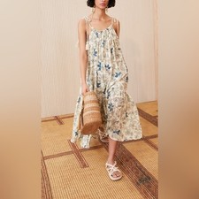 2022 Ulla Johnson Cari Coverup Dress Jasmine Beach Print Size Medium Resort