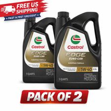 Pack of 2-Castrol EDGE Euro 5W-40 A3/B4 Advanced Full Synthetic Motor Oil, 5 QT 21.98 per gallon