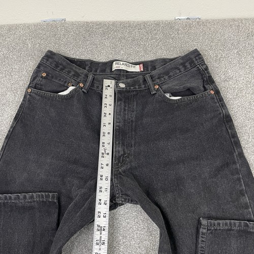 Levi’s 550 Jeans 36x34 (Fit 34x33) Relaxed Fit Straight Leg Black Y2K Denim - Picture 6 of 11