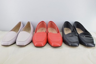 3 Stück Enzo Angiolini Größe 40 Damen Schuhe Leder Halbschuhe flach Slipper Set