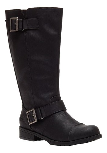 Mujeres Rocket Dog Berry Botas Altas Cremallera Media Pantorrilla Motociclista Hebilla Tallas 4 a 8 - Imagen 2 de 11