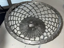 VTG Aluminum Hand-Woven Wire Basket Bowl 12.5”Dx4.5”H Fruit Display Basket India