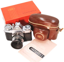Zeiss Ikon Contaflex I Ensemble - Camera with case, Case, Instructions - 1953