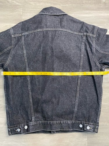 Vintage Guess Denim Trucker Jean Jacket Mens XLarge Black Workwear USA Made - Picture 9 of 10