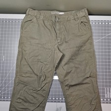 Carhartt Pants Mens 40x32 Double Knee Front Brown Canvas Carpenter Work Outdoors