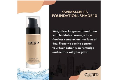 Cargo Cosmetics Swimmables Longwear Foundation 10 Netural/Light - Picture 4 of 6