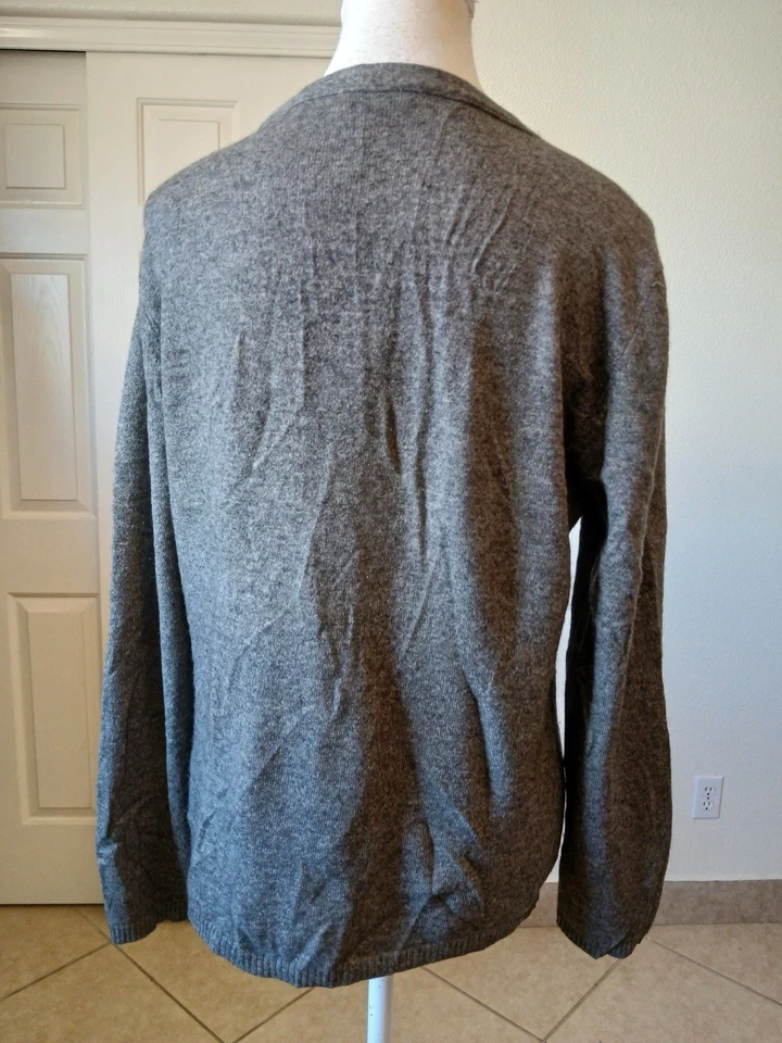 Suéter Maria Di Ripabianca Mujer Cárdigan Cachemir Gris Cuello en V Manga Larga 10 Foto 3 de 4