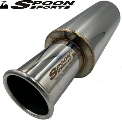 Spoon Sport HI-Power Universal SINGLE EXHAUST MUFFLER Inlet 2.5'' Outlet 3.5''