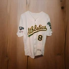 MLB Game Issued Worn Majestic Oakland Athletics Robbie Grossman Playoff Jersey