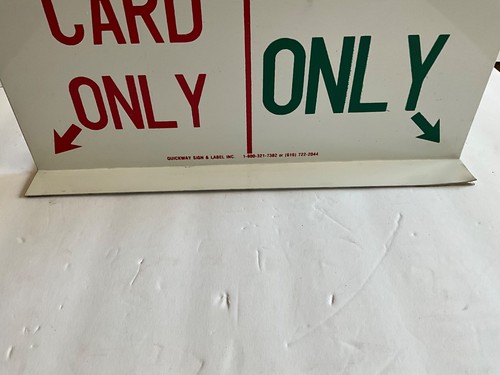 Nur Bargeld & Kreditkarte Tischplatte Blechschild - Quickway Schild & Etikett Inc - Bild 5 von 10