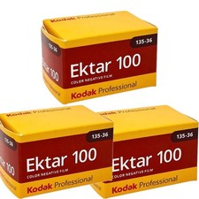 3 Rolls Kodak Ektar 100 36 Exposure 35mm Color Negative Film