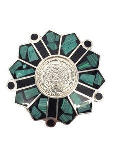 Mexico Sterling Silver Mosaic Inlay Trinket Box #22635