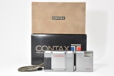 [Near MINT in Box] Contax T Silver Rangefinder Film Camera w/ T14 Flash JAPAN