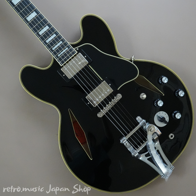 Epiphone Shinichi Ubukata ES-355 Custom Bigsby ver.02 Ebony Black