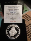 Marines Never Die Proof by Silver Shield W/Coa + Box 209 of 500