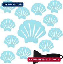 12Pcs Bathtub Stickers Non Slip, Shell Shaped Tubs Safety Shower Treads,Adhesive