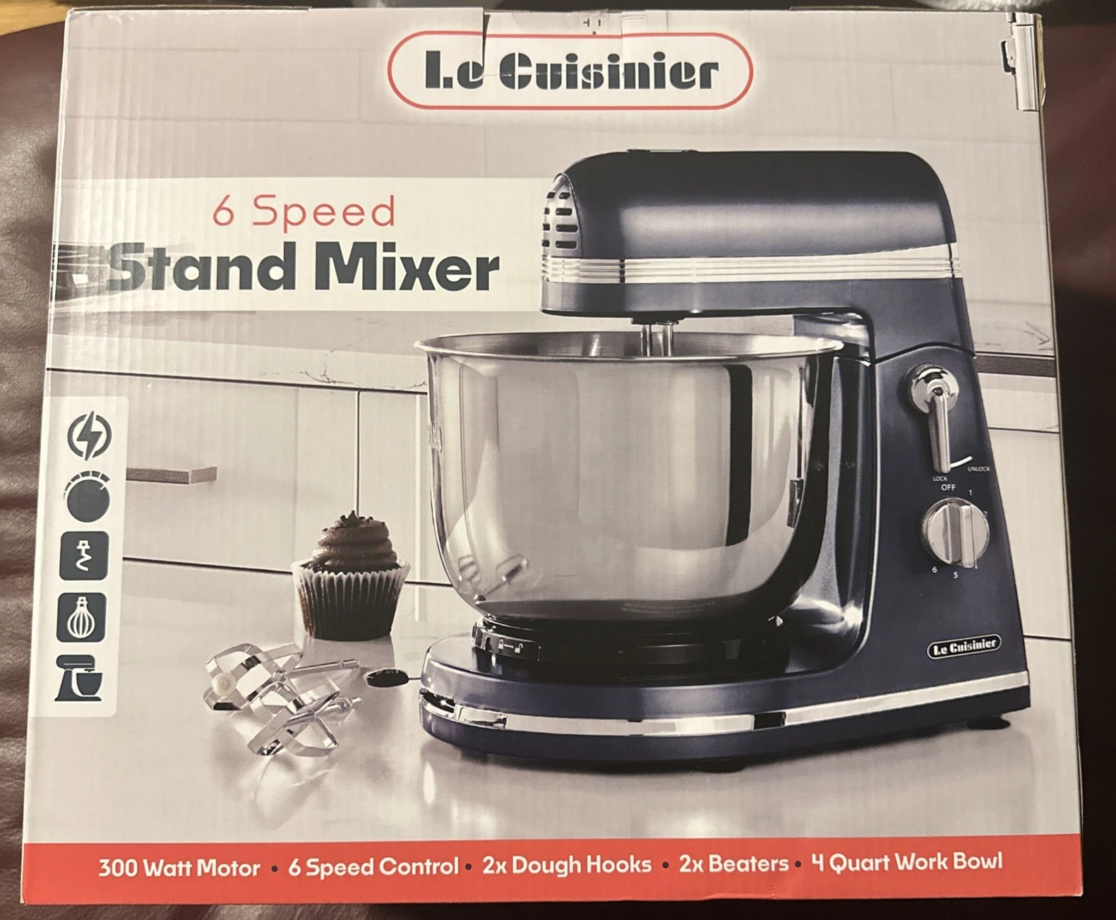 LeCuisinier 6 Speed Stand Mixer 4 Quart New In Box
Opens in a new window or tab