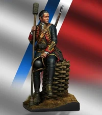 1/24 Scale 75mm British Artillery Officer Resin Model Kit 18th Century Figure