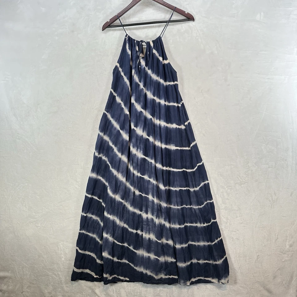 Velvet Graham & Spencer Dress Womens XSP Blue Halter Silk Blend Maxi Slip Fairy - Image 3 of 4