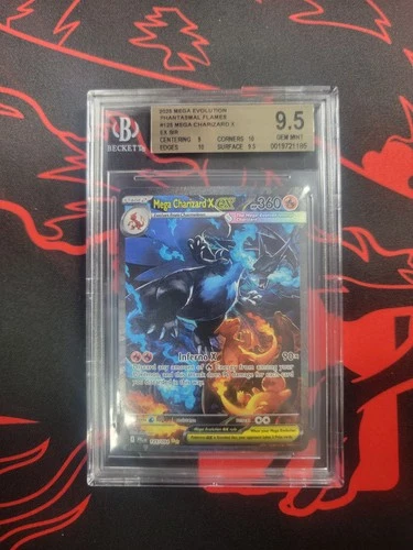 Mega CharizardX ex 125/094 BGS 9.5 Phantasmal Flames Special Illustration GEM MT