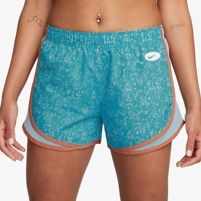 Nike Tempo Aqua and Orange Running Active Athletic Workout Shorts Plus Size 2X