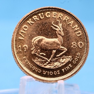 South Africa 1/10 Rand 1980 Krugerrand 1/10 oz Gold XF