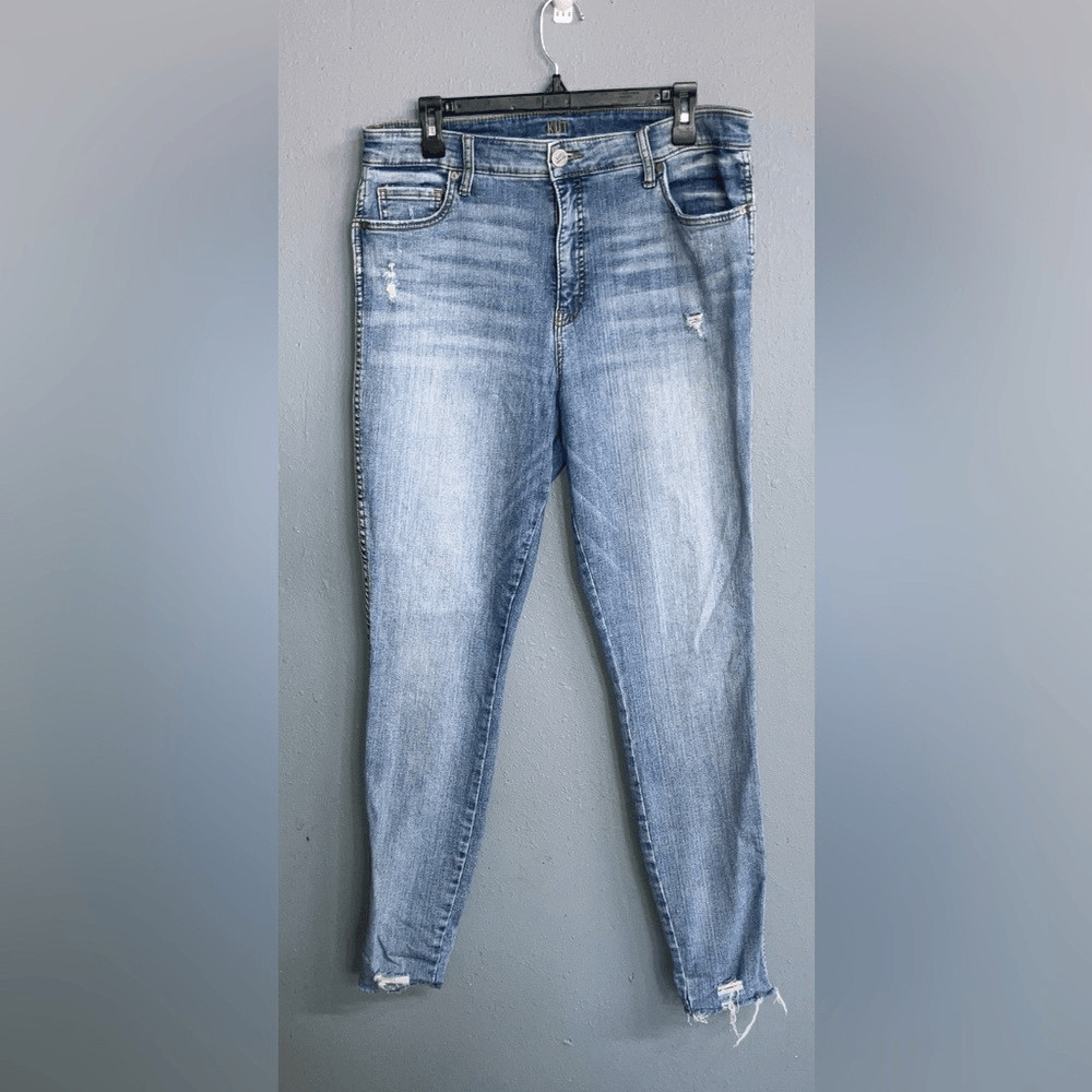 Kut from the Kloth Fab ab high rise skinny” Blue Women's Jeans size 14 #713
