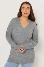 Image of Yours Curve Plus Size Womens Soft Touch Knitted Jumper