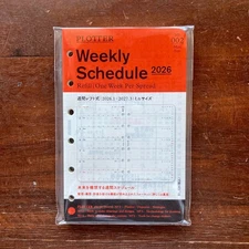 PLOTTER 002 Refill 2026 Edition Weekly Left Style Mini size