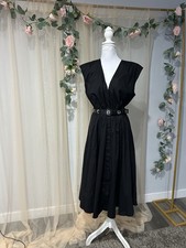 MICHAEL MICHAEL KORS Stretch Organic Cotton Poplin Midi Dress Size S