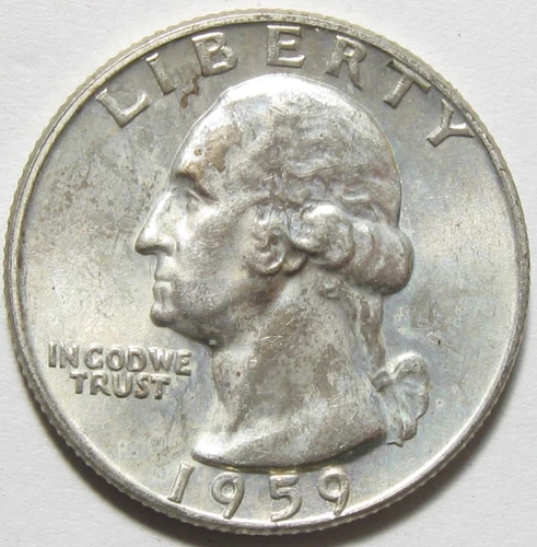 1959-D Washington Quarter - 90% Silver - AU/UNC -  #11305-148