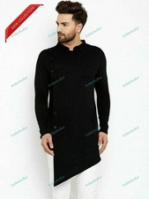 Traditional Party Wear Dree Cotton Mens Kurta Long Sleeve Shirt Top Tonic