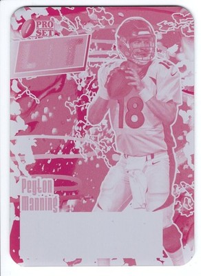 2023 Pro Set Metal Printing Plate Magenta Peyton Manning 1/1 Indianapolis Colts