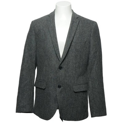 H&M, Blazer, Größe: 50, Grau, Acetat/Viskose/Wolle, Fischgräte, Tweed #EAW