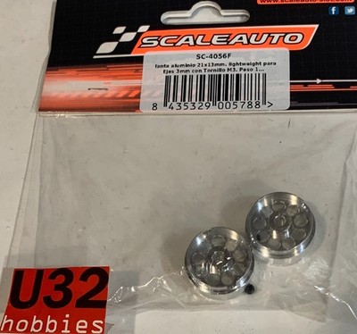SCALEAUTO SC-4056F Lightweight Aluminum Wheel 21x13mm 3mm Axle